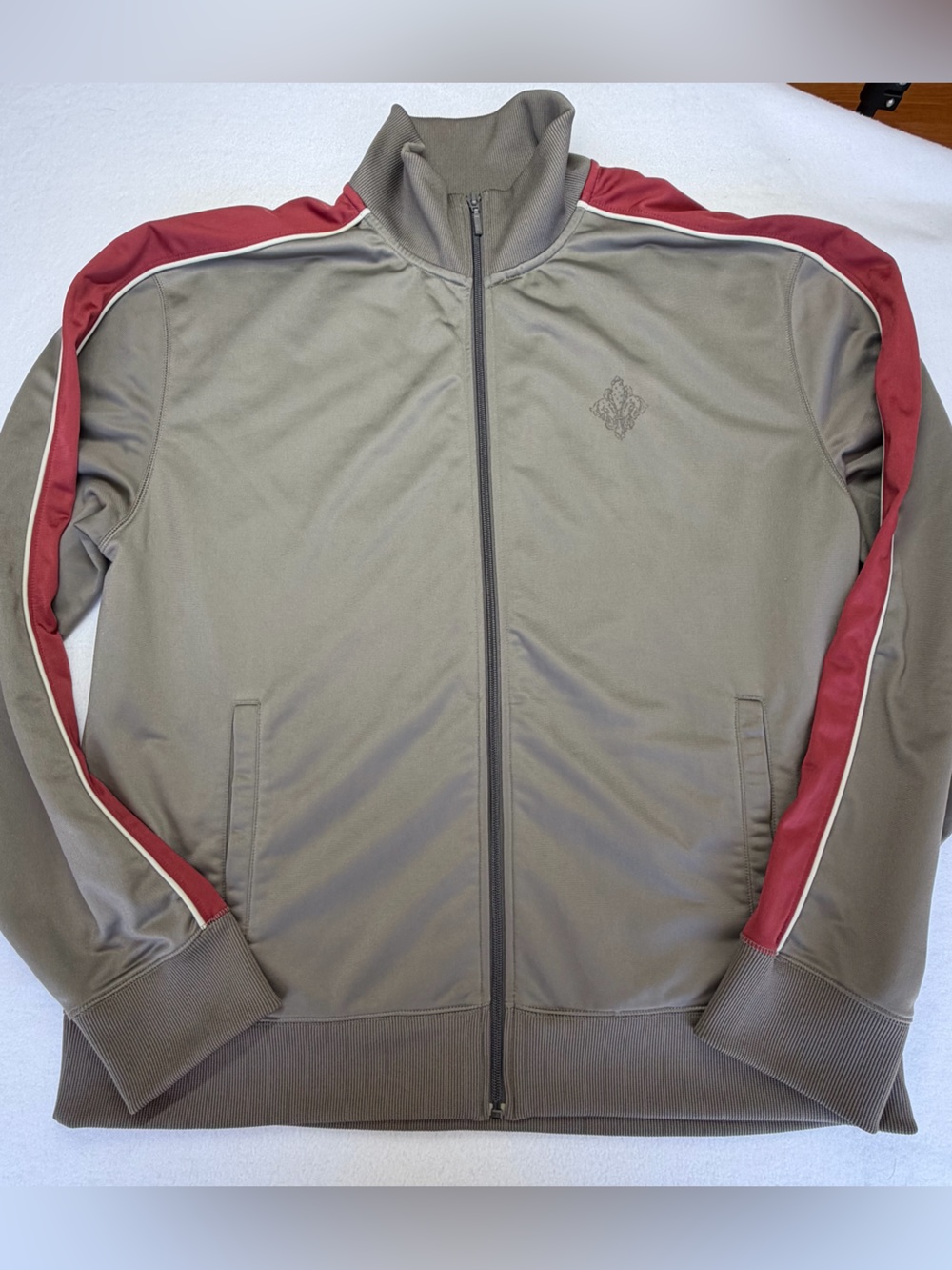 Blokecore Calvin Klein Jeans Track Jacket Olive Taupe Red Trim XXL